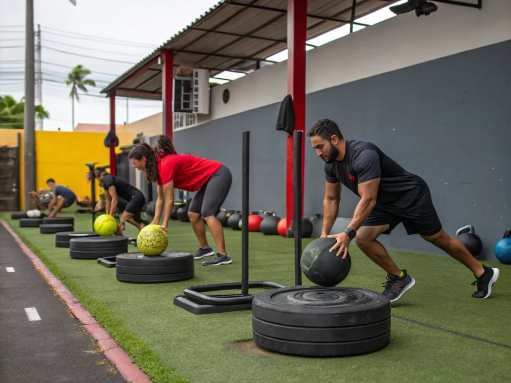 Personas pratican HYROX en Gloves Costa Rica